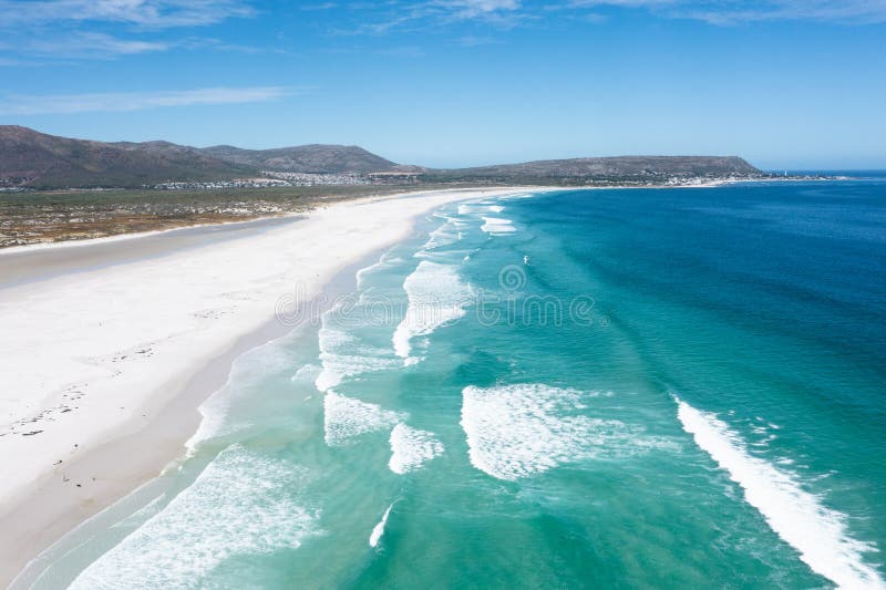 Stunning aerial view of Noordhoek beach