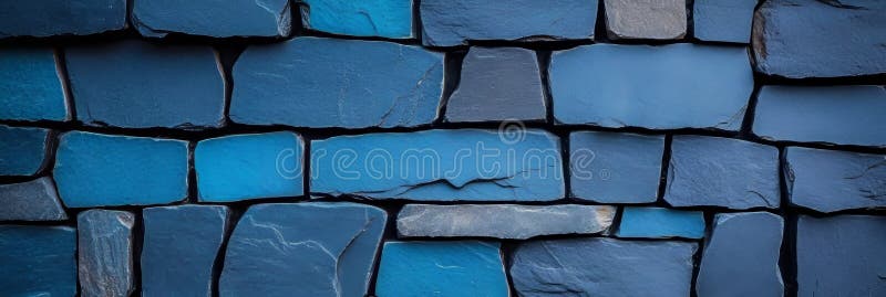 A Stunning Blue Granite Stone Brick Wall Texture for Artistic Building and Flooring Designs stock illustration