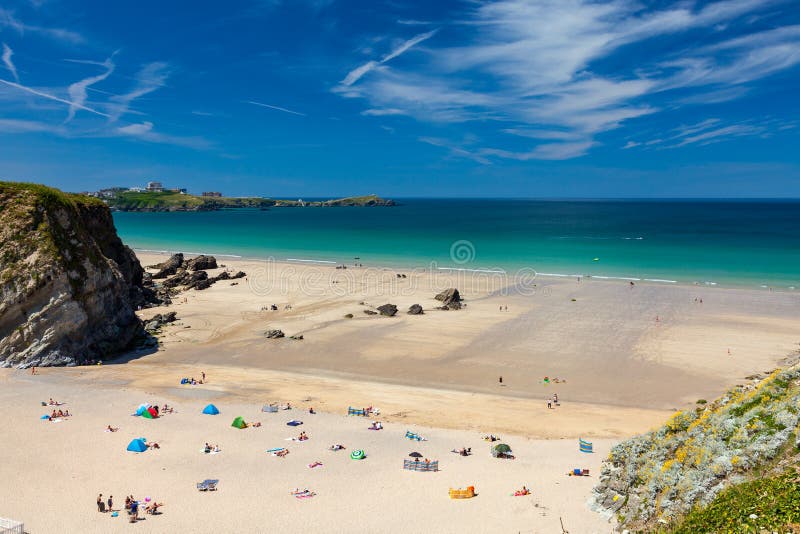 Lusty Glaze Beach Newquay Cornwall England