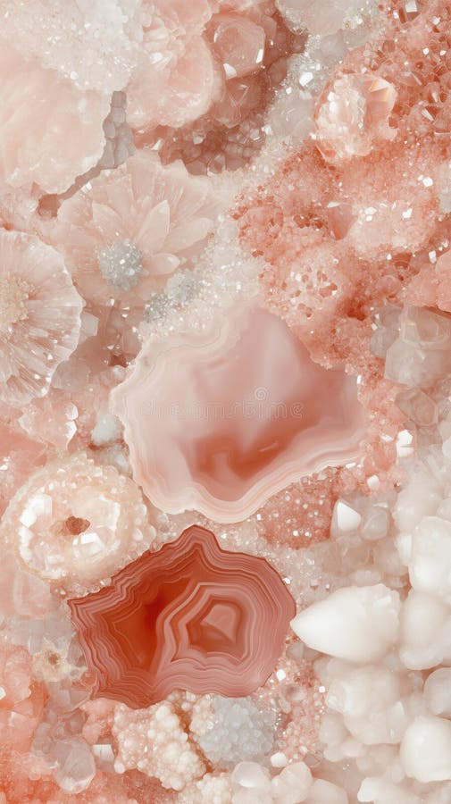 Stunning close up of iridescent geode showcasing intricate patterns and colors stock illustration