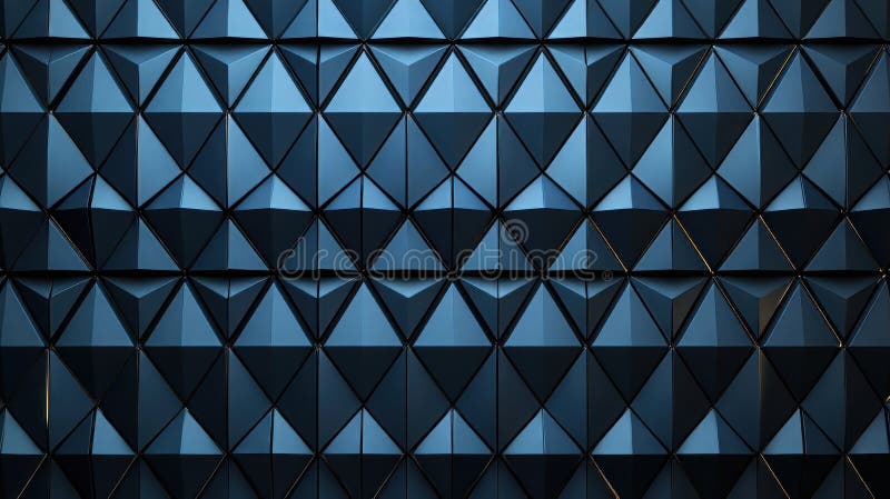Abstract Dark Blue Triangular Geometric Pattern Texture royalty free illustration