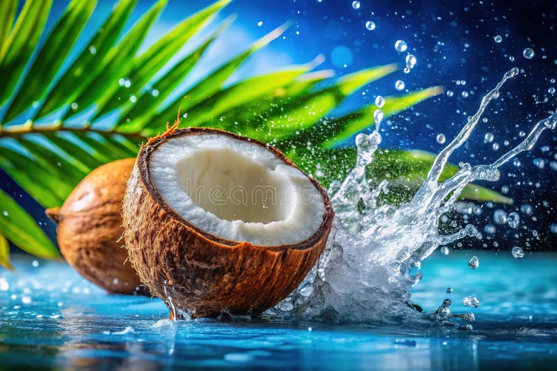 A Stunning CloseUp of Exploding Coconut Water Rule of Thirds ...