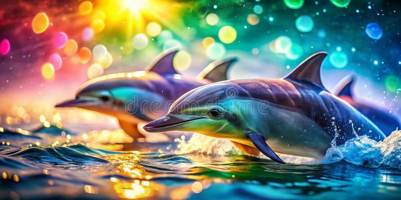 Stunning CloseUp Underwater Macro Photography of Dolphins in the Natural Ocean Habitat A Breathtake Titta på Marine royaltyfri illustrationer