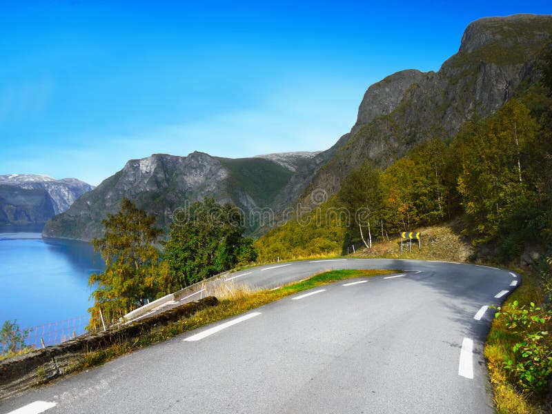 Drive Fjord Landscape Norway Stock Photo Image Of Travel Nature