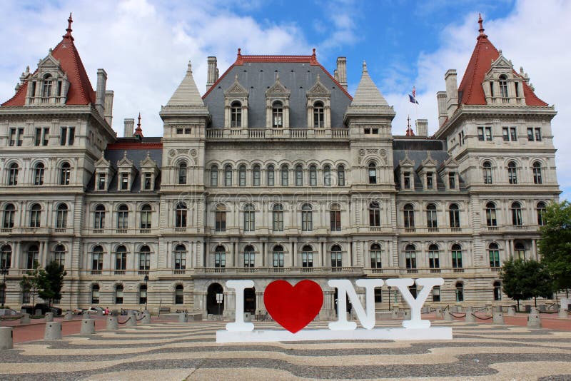 Stunning detail in architecture of New York State Capitol Building, Albany, New York, 2019 stock image Stunning detail in architecture of New York State Capitol Building, Albany, New York, 2019 stock image