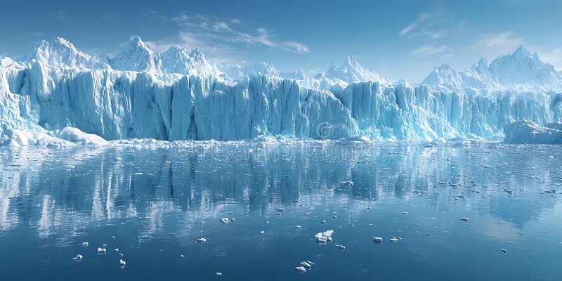 Stunning Glacial Ice Wave Abstract Blue Texture royalty free illustration