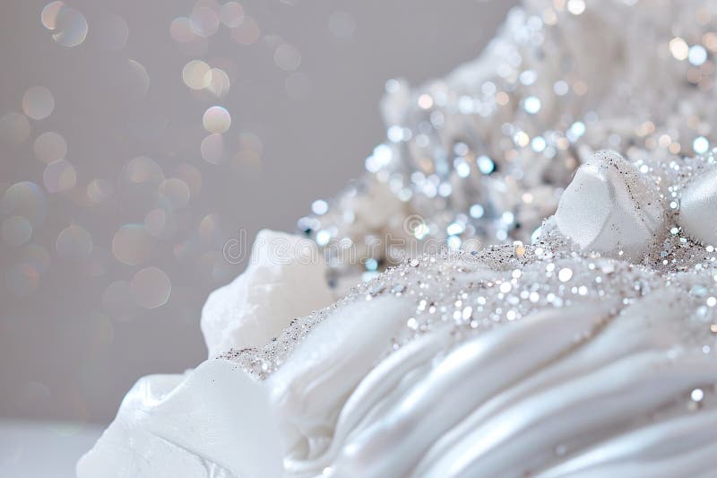 A stunning glitter cascade flows on one side, contrasting beautifully with the plain white surface. This creative display adds royalty free stock images