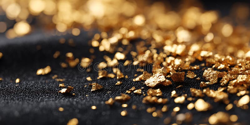 Stunning Gold Nuggets A CloseUp Macro View stock illustration