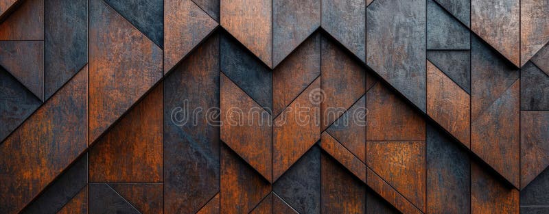 Geometric Dark Wood Wall Texture Background vector illustration