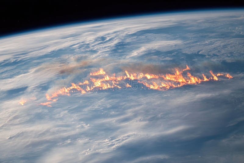 A stunning image of the Earth viewed from a space station, offering a unique perspective on our home planet royalty free stock images