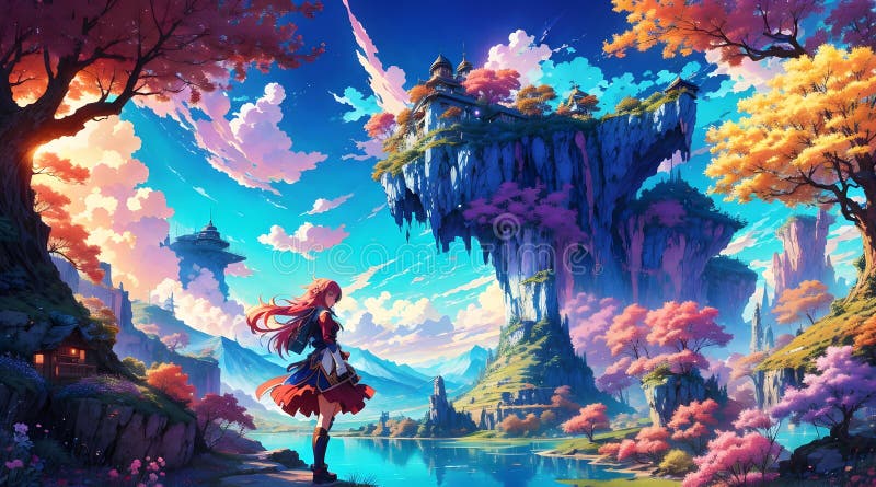 Premium AI Image  aesthetic anime backgrounds 4k high detail