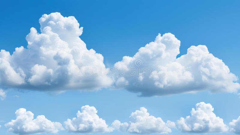 Stunning panoramic view of the sky with beautiful blue clouds, perfect for backgrounds stock illustration