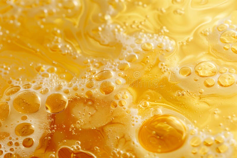 Stunning processed collage of golden yellow oil bubbles texture background stock images