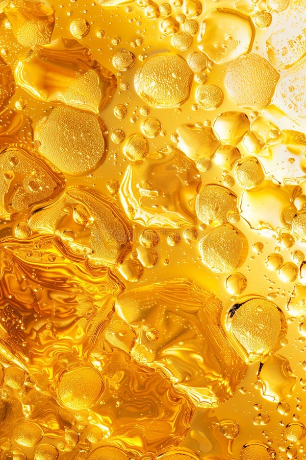 Stunning processed collage of golden yellow oil bubbles texture background stock images