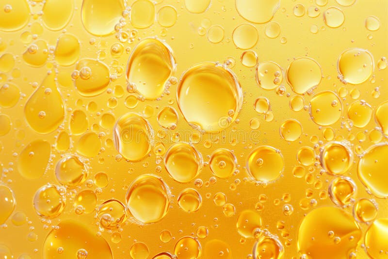Stunning processed collage of golden yellow oil bubbles texture background stock photos