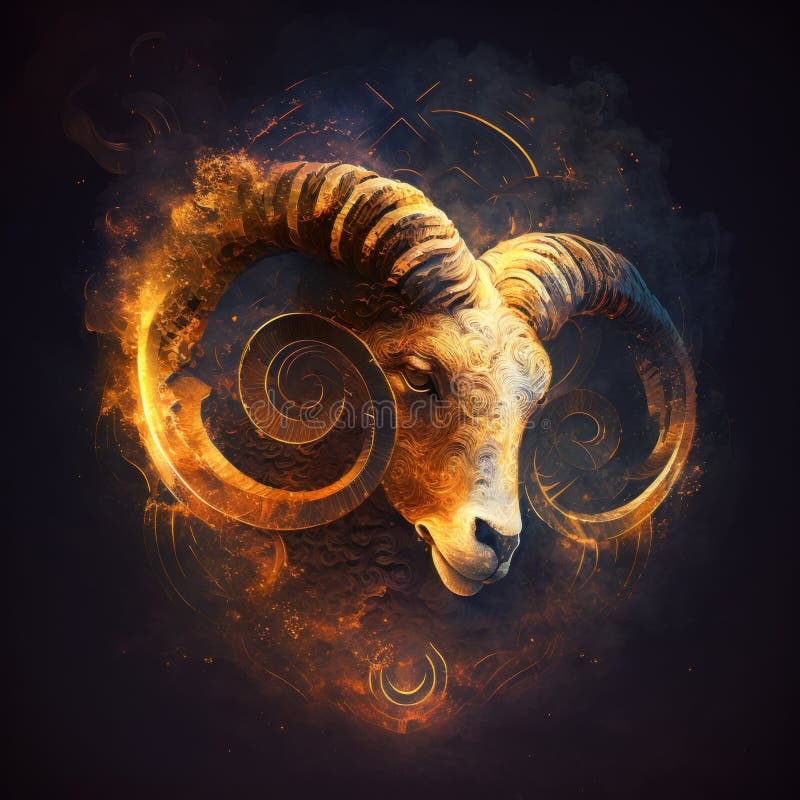 Stunning Ram: Astrological Symbol of Aries Captured through Generative ...