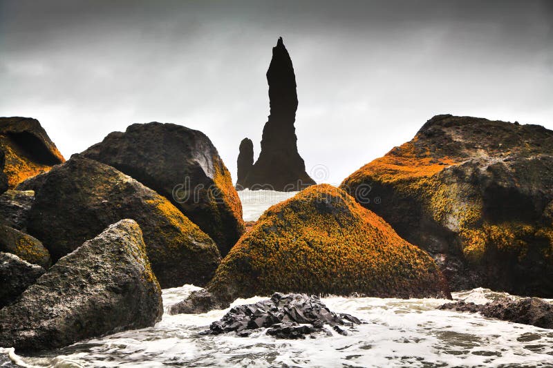 Stunning rock formations near Vik i Myrdal, southern Iceland