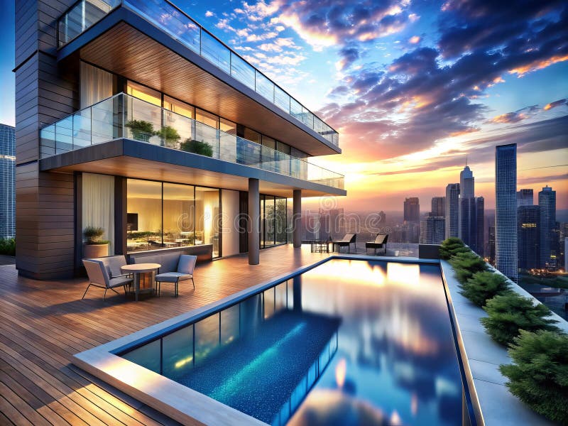 Beautiful view of Luxury Industrial Condo Penthouse With Infinity Edge Pool