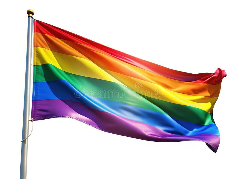 Vibrant Rainbow Pride Flag Background Perfect for LGBTQ Photography Celebrations and Design Projects stock photo