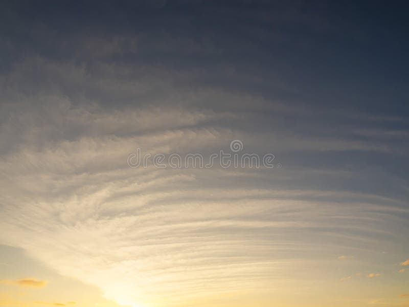 Stunning Sun Rise Sky with Clouds. Warm and Cool Color Stock Image