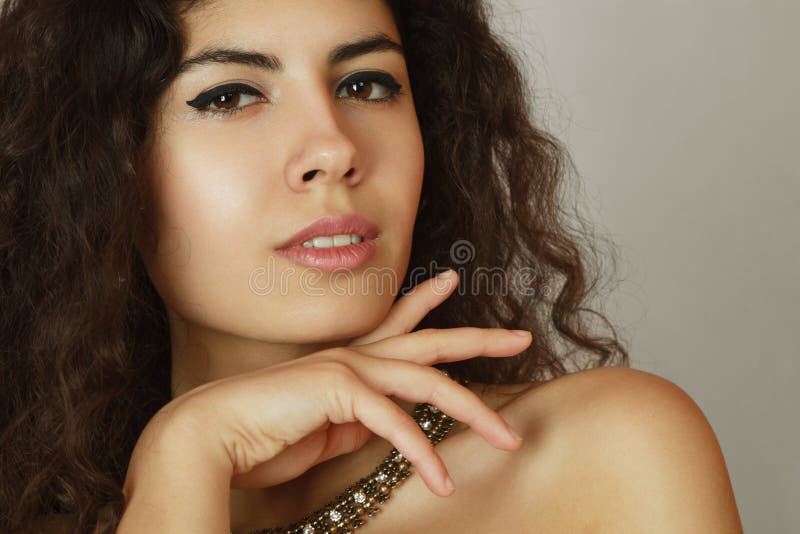 Stunning woman stock photo. Image of vogue, glamour, hands 19774572