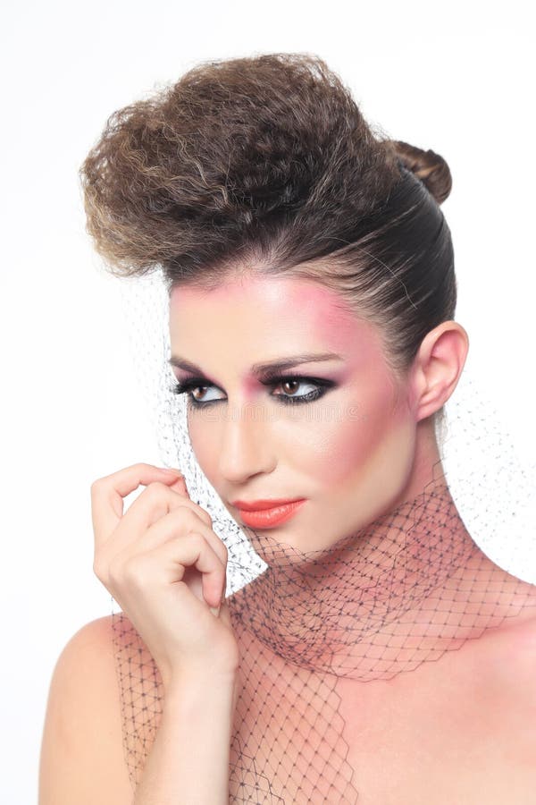 Stunning Woman with Clean and Perfect Make Up Stock Photo Image of