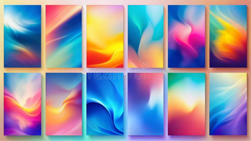 Stunning 169 Y2K Gradient Backgrounds for Posters Banners and Social Media Design Soft Colors Abstract Blurred Fluid vector illustration