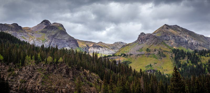 Stunningly Green Views from Red Mountain Pass, Million Dollar Highway, Colorado