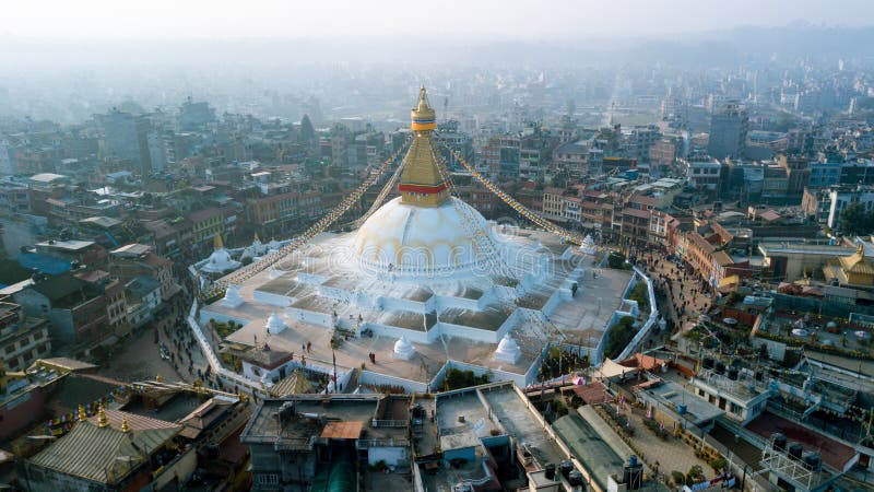 Stupa Bodhnath Katmandu, Nepal - 26 de octubre de 2017 imagen de archivo libre de regalías Stupa Bodhnath Katmandu, Nepal - 26 de octubre de 2017 imagen de archivo libre de regalías