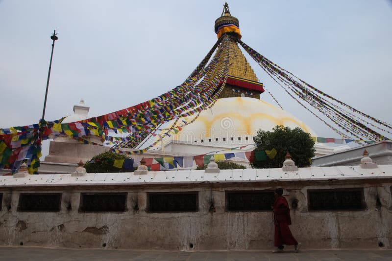 Stupa Boudhanath στο Κατμαντού, Νεπάλ στοκ φωτογραφία Stupa Boudhanath στο Κατμαντού, Νεπάλ στοκ φωτογραφία