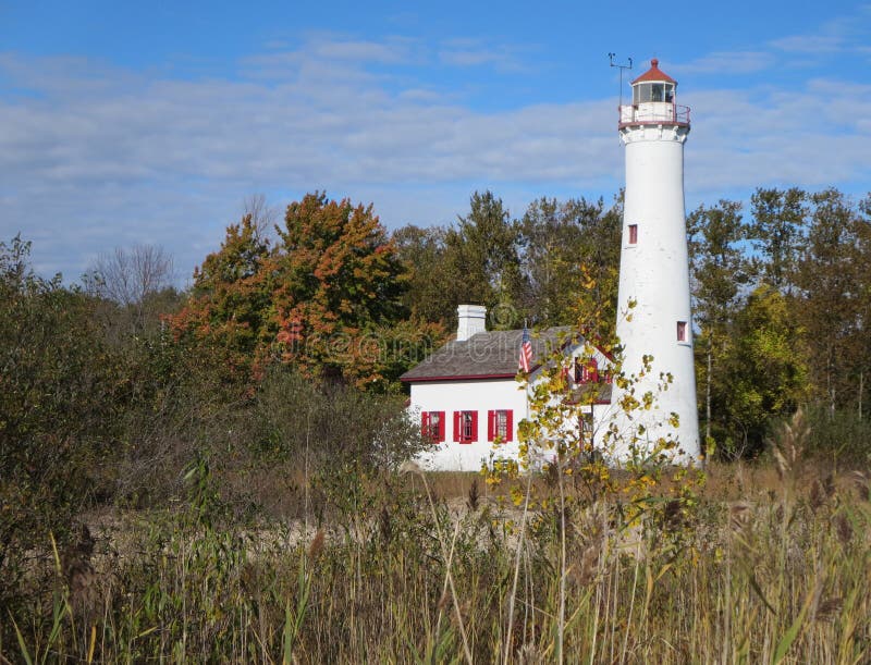 Sturgeon Point Lighthouse stock photo. Image of vacation 50271892