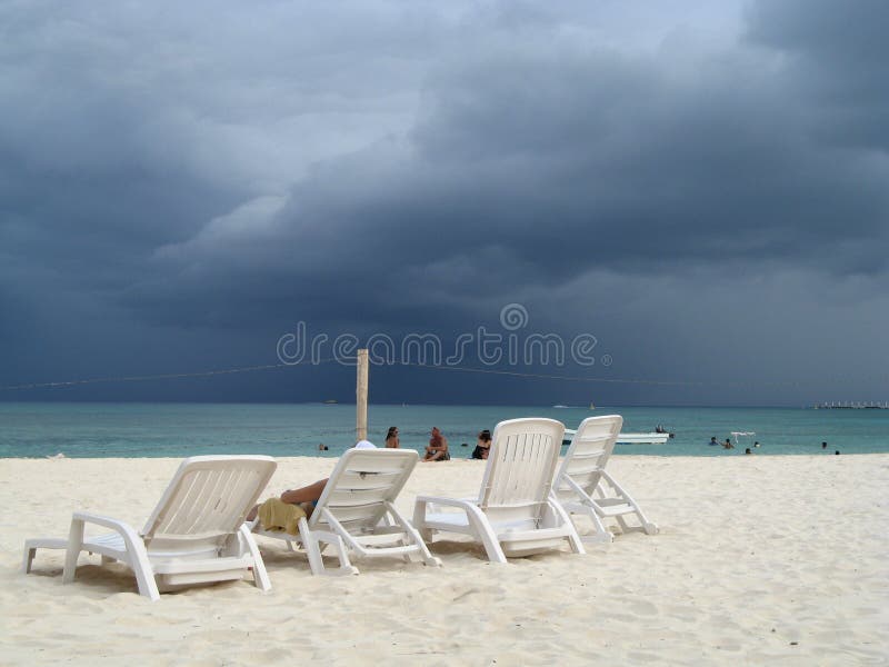 A storm coming in over the Carribean. A storm coming in over the Carribean