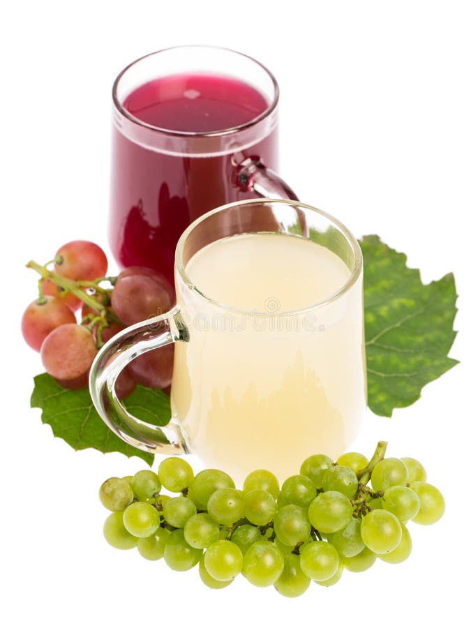 Sturm: Vinho vermelho e branco decorado com uvas imagem de stock Sturm: Vinho vermelho e branco decorado com uvas imagem de stock