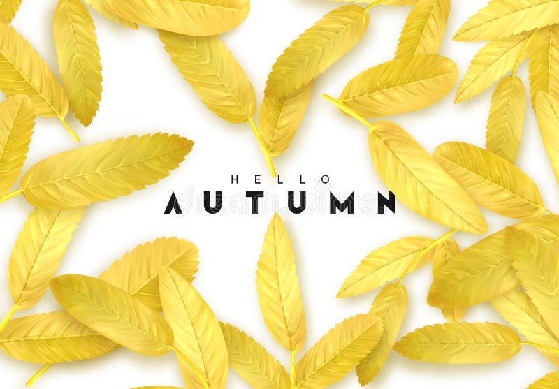 Sturzblätterung. Hintergrund mit goldenen Blättern im Herbst. stock abbildung