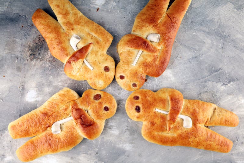 Stutenkerl or Weckmann. Baked Traditional German Pastery Stock Photo ...