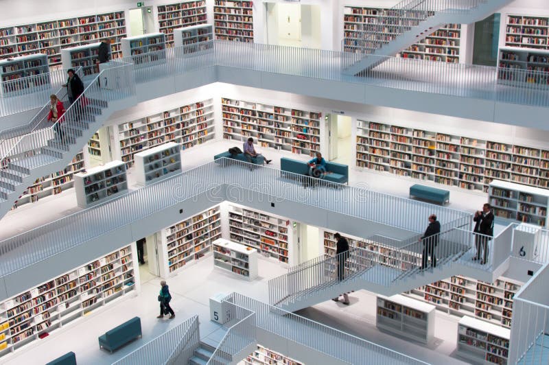 Stuttgart - Contemporary Public Library Editorial Stock ...