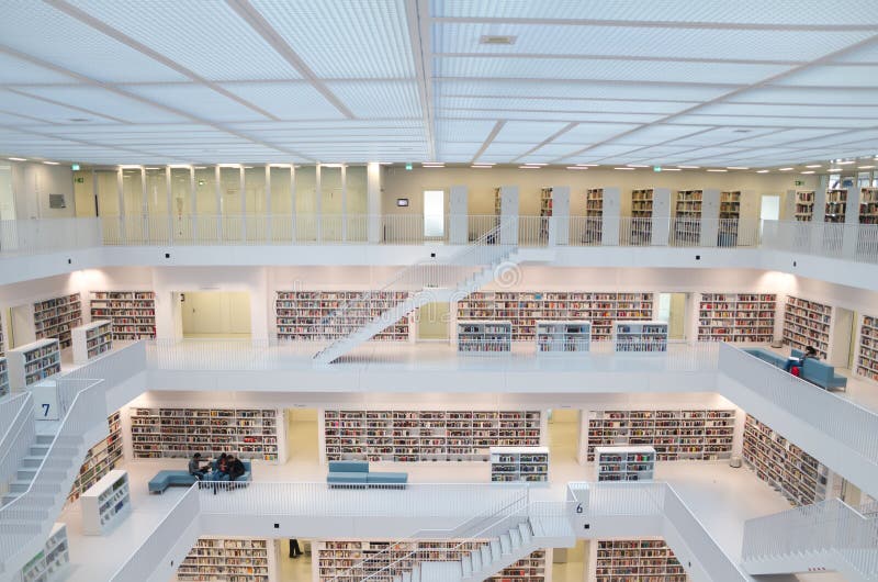 Stuttgart, Germany - May 21, 2015: the Stuttgart Public Library, Opened ...