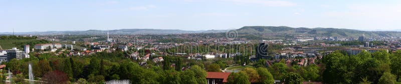 Stuttgart-Stadtpanorama lizenzfreie stockbilder Stuttgart-Stadtpanorama lizenzfreie stockbilder