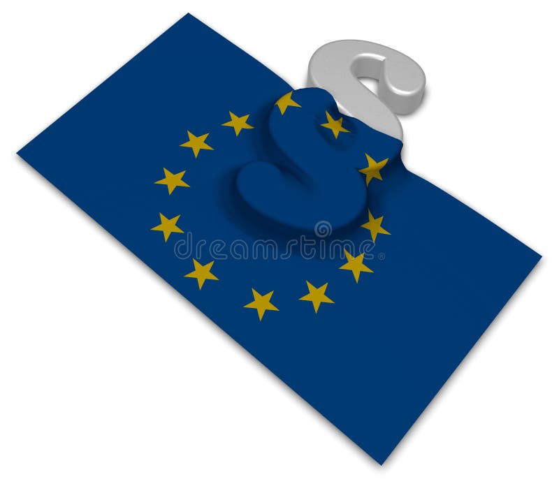 Stycke symbolet och flaggan av den europeiska unionen vektor illustrationer Stycke symbolet och flaggan av den europeiska unionen vektor illustrationer