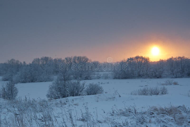 Styczeń 33c krajobrazu Rosji zima ural temperatury snowfall fotografia stock Styczeń 33c krajobrazu Rosji zima ural temperatury snowfall fotografia stock
