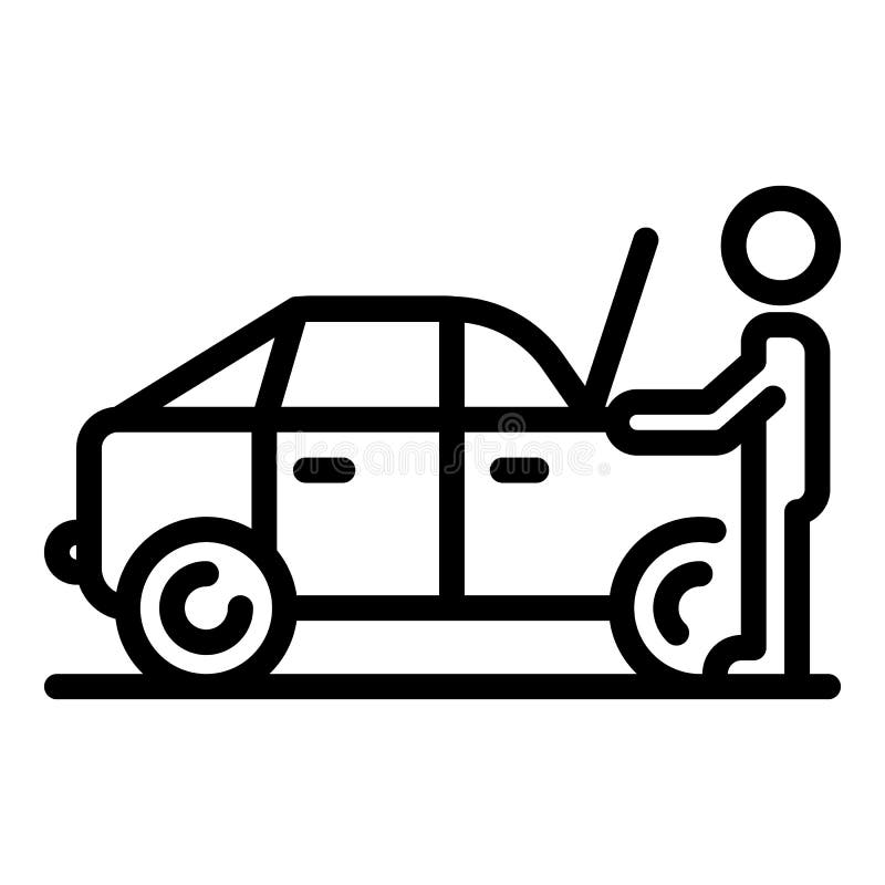 Styl konturu ikony automatycznej mechaniki ilustracja wektor