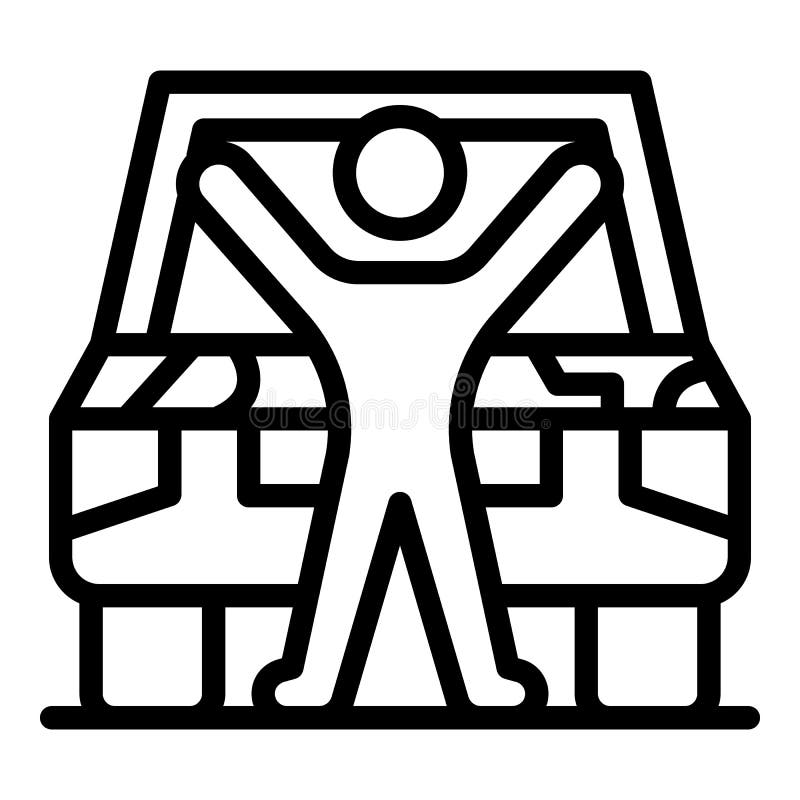 Styl konturu ikony automatycznej mechaniki ręcznej ilustracji