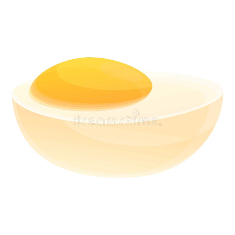 Farm boiled egg icon. Cartoon of farm boiled egg vector icon for web design isolated on white background. Farm boiled egg icon. Cartoon of farm boiled egg vector icon for web design isolated on white background