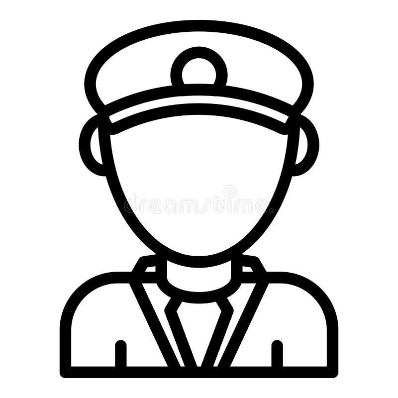 Style d'icône pilote ferroviaire illustration stock