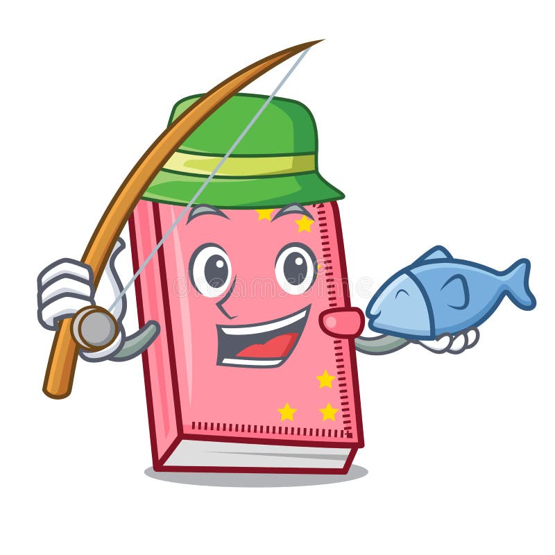 Style de bande dessinée de mascotte de journal intime de pêche illustration de vecteur Style de bande dessinée de mascotte de journal intime de pêche illustration de vecteur
