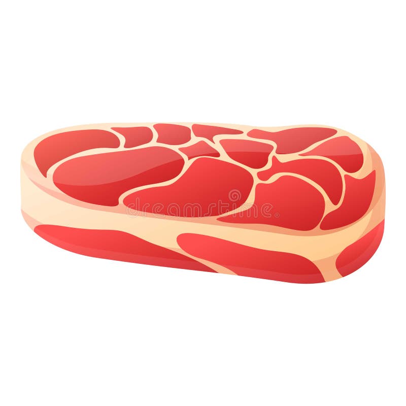 Style De Dessin Anime D Icone De Viande De Steak De Vache Illustration De Vecteur Illustration Du Agneau Boeuf