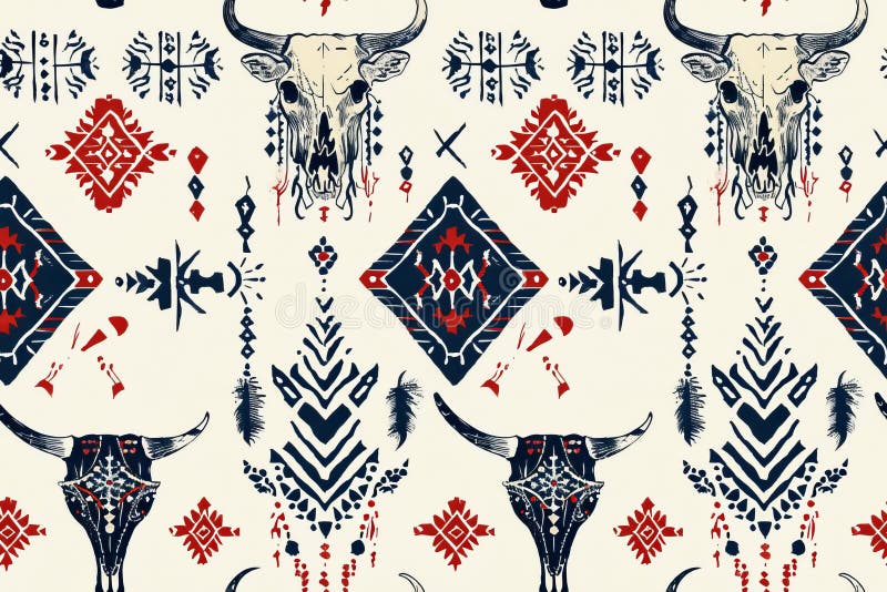 In the style of Indian block print royalty free illustration