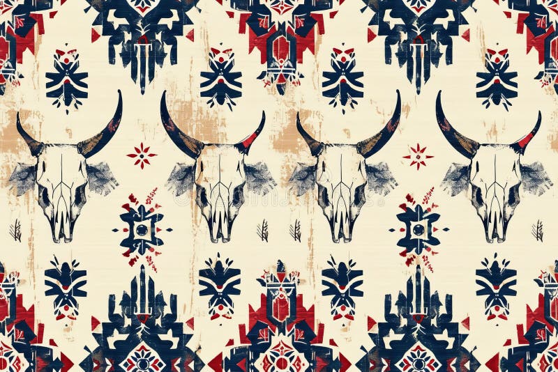 In the style of Indian block print royalty free illustration