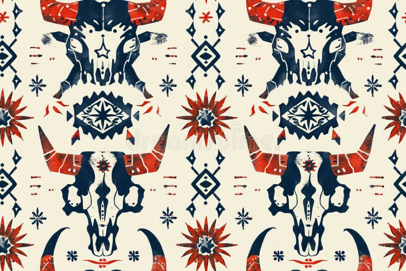 In the style of Indian block print stock illustration