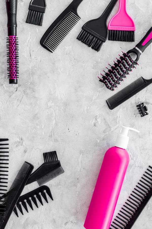 Download Styling Hair Instruments With Combs And Brushes In ...